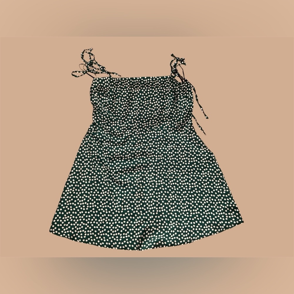 SHEIN Green Floral Mini Dress, size XL
